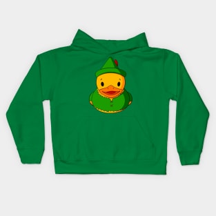 Shabby Robin Hood Rubber Duck Kids Hoodie